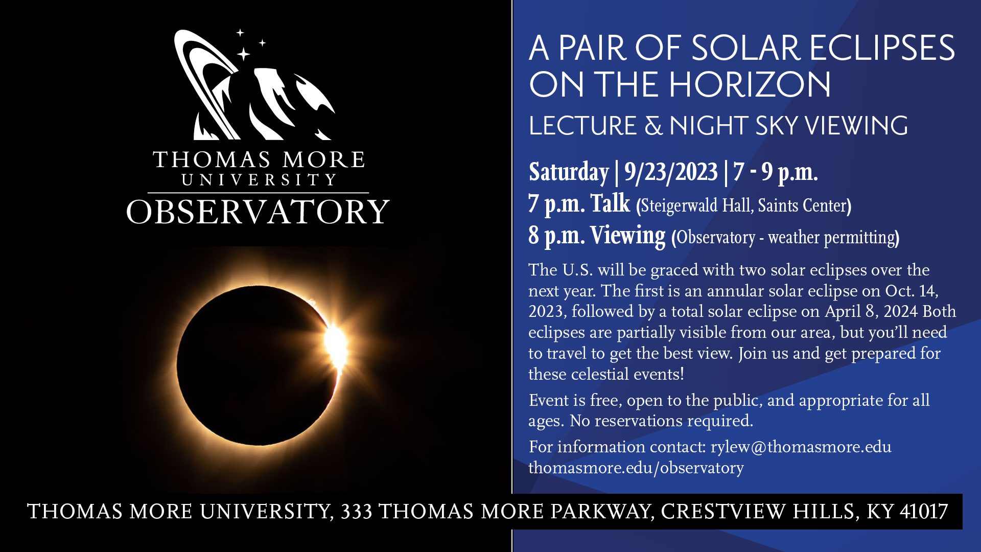 Upcoming Observatory Events