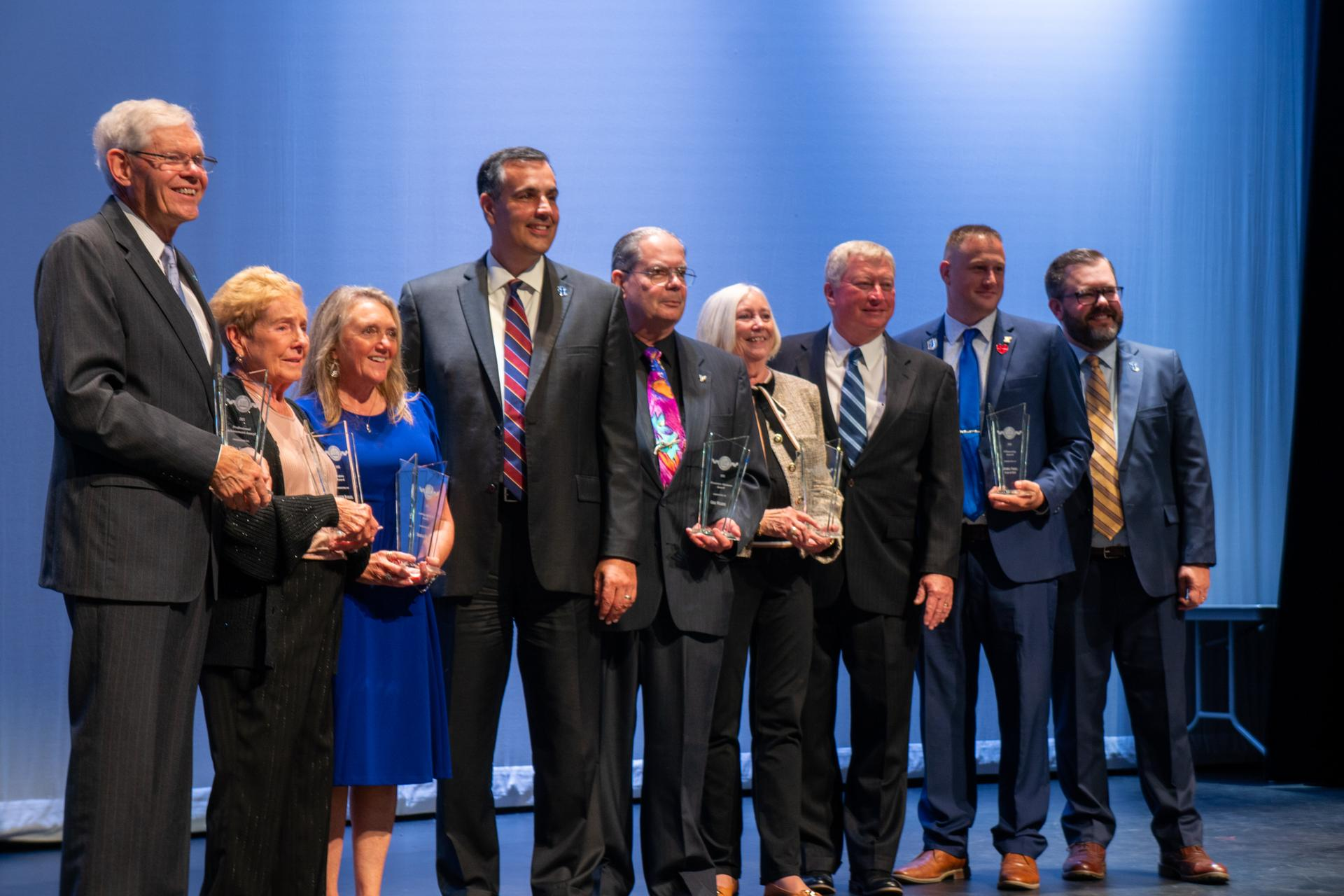 A group of award recipients from 2025's Alumni Awards