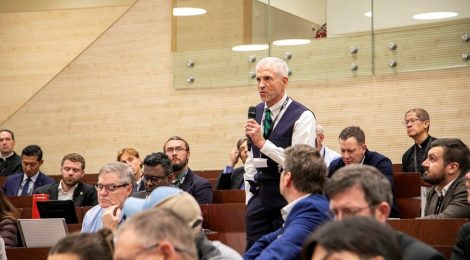 Professor speaking at church