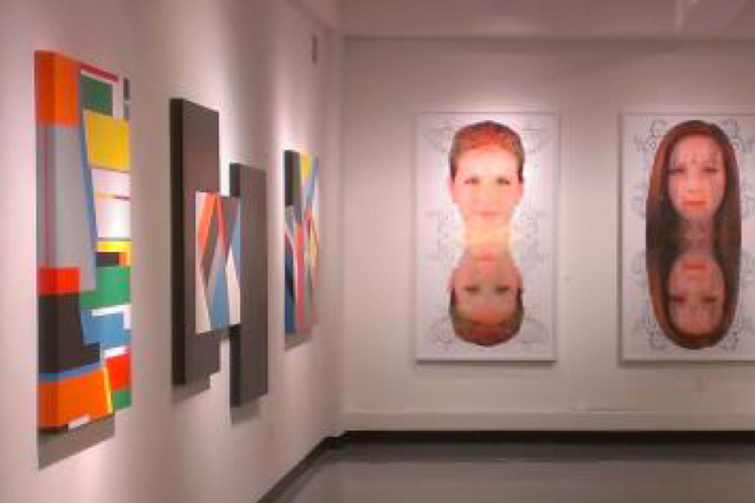 Artwork on display in the Eva G Farris Gallery