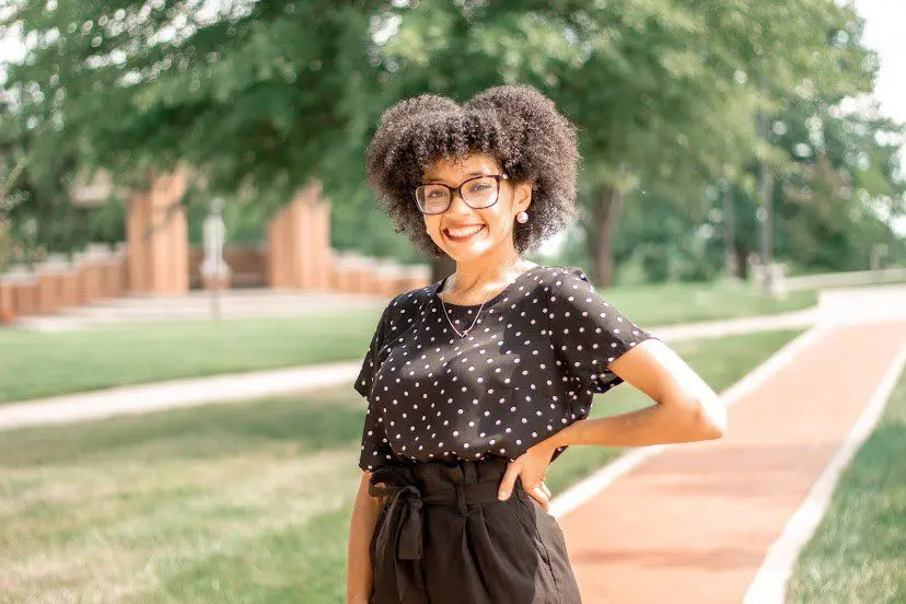 Girl smiling outside