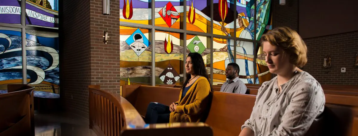 people sitting in church